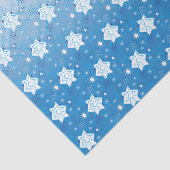 Winterblauw- en witsneeuwvlokken tissuepapier (Detail)