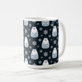 WINTERBLAUW- EN WITTIJDPOLAIRE BEREN KOFFIEMOK (Voorkant rechts)