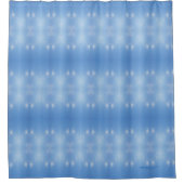 Winterblauw-hemelwolken geometrisch douchegordijn (Voorkant)