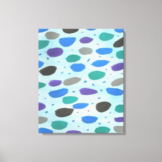 Winterblauw Ice Storm Canvas Art Print (Voorkant)