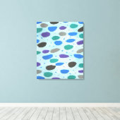 Winterblauw Ice Storm Canvas Art Print (Insitu (Houten vloer))