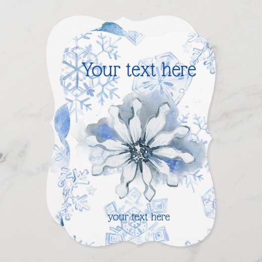  winterblauw kaart (Voorkant / Achterkant)