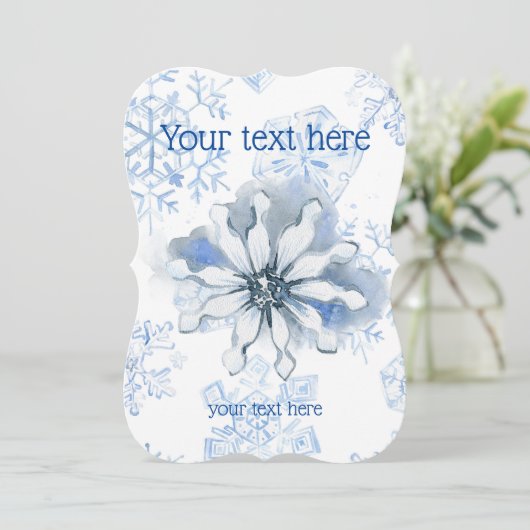  winterblauw kaart (Staand voorkant)