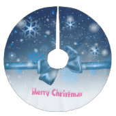 Winterblauw Kerstboom Rok (Voorkant)