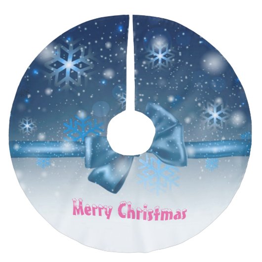 Winterblauw Kerstboom Rok (Voorkant)