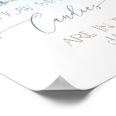 Winterblauw Kerstmis Raad hoeveel snoepjes Poster (Hoek)