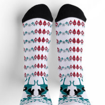 Winterblauw kerstornament Horse Art White