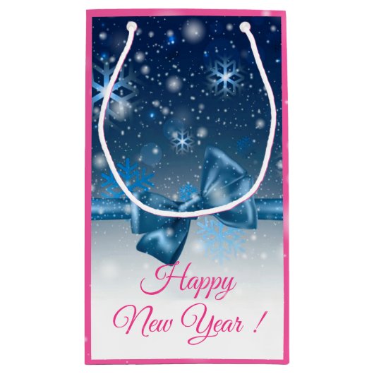 Winterblauw Klein Cadeauzakje (Achterkant)