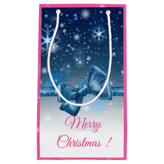 Winterblauw Klein Cadeauzakje (Voorkant)