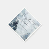 Winterblauw, koud buiten baby shower servet (Hoek)