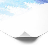 Winterblauw landschap foto afdruk (Hoek)