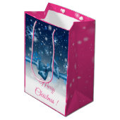 Winterblauw Medium Cadeauzakje (Voorkant Gekanteld)