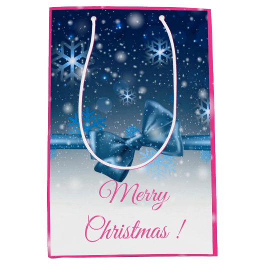 Winterblauw Medium Cadeauzakje (Voorkant)