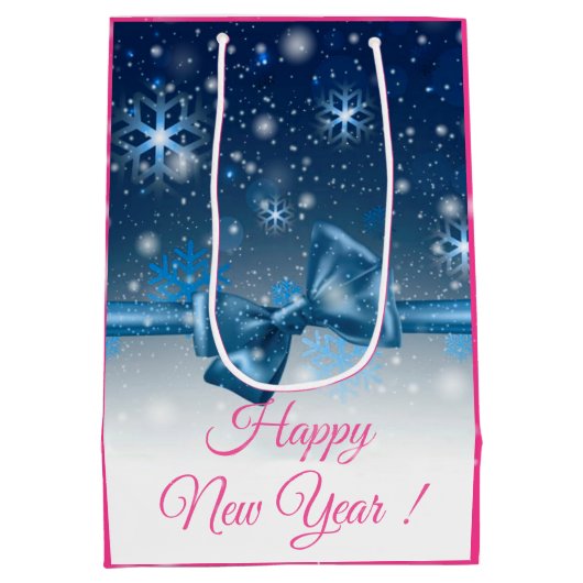 Winterblauw Medium Cadeauzakje (Achterkant)