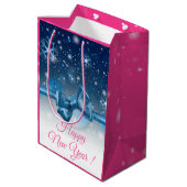 Winterblauw Medium Cadeauzakje (Achterkant Gekanteld)