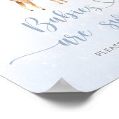 Winterblauw oh hert Baby's zijn zoet Poster (Hoek)