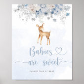 Winterblauw oh hert Baby's zijn zoet Poster (Voorkant)