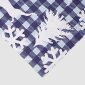 Winterblauw Pset White Deer Snowflakes & Trees Tissuepapier (Detail)