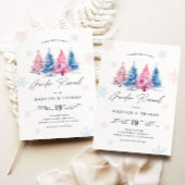 Winterblauw | Roze Kerstboom Geslacht onthullen Kaart