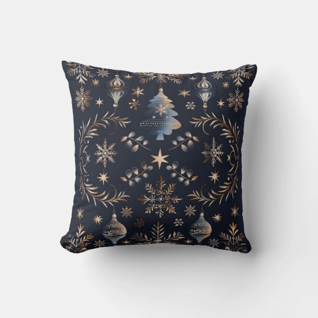 winterblauw Sierkussen (Voorkant)