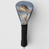 Winterblauw-vogel-Natuur Golfheadcover (Voorkant)