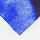 Winterblauw Waterverf Grote Stippen Patroon Fleece Deken (Hoek)