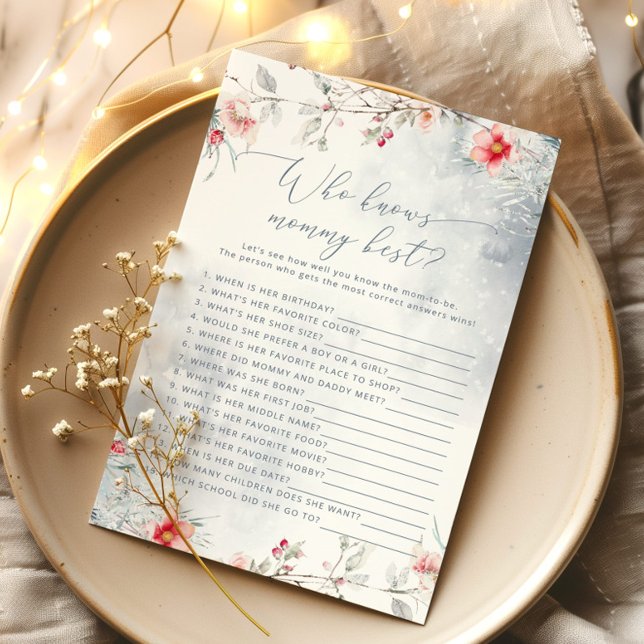 Winterblauw Wie kent mama het beste baby shower sp (Creator heeft geüpload)