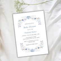 Winterblauw Wildflower Bloemkrans Baby shower