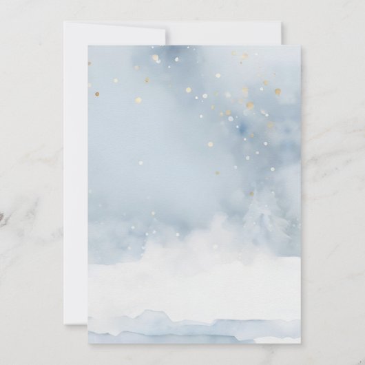 Winterblauwe babykleding Het is een Baby shower vo Kaart (Achterkant)