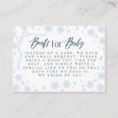 Winterblauwe boeken voor Baby Baby shower Informatiekaartje (Voorkant)