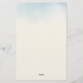 Winterblauwe dennenbomen bekleed briefpapier (Achterkant)