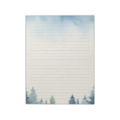 Winterblauwe dennenbomen bekleed notitieblok (Linkerzijde)