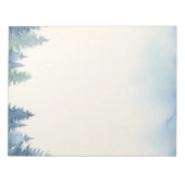 Winterblauwe dennenbomen gewoon notitieblok (Voorkant)