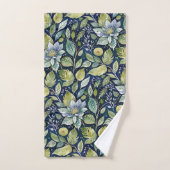 Winterblauwe flora bad handdoek (Handdoek)