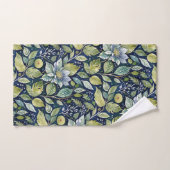 Winterblauwe flora bad handdoek (Handdoek)