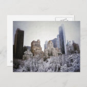 Winterblauwe plekken in het centrale park briefkaart (Voorkant / Achterkant)