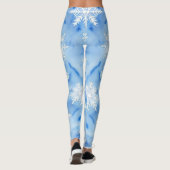 Winterblauwe sneeuwvlokken/All-Over-Print Leggings (Achterkant)
