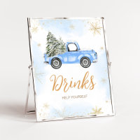 Winterblauwe Vrachtwagen Drinken
