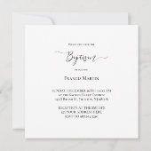 winterblauwe waterverf Baptisme Kaart (Achterkant)