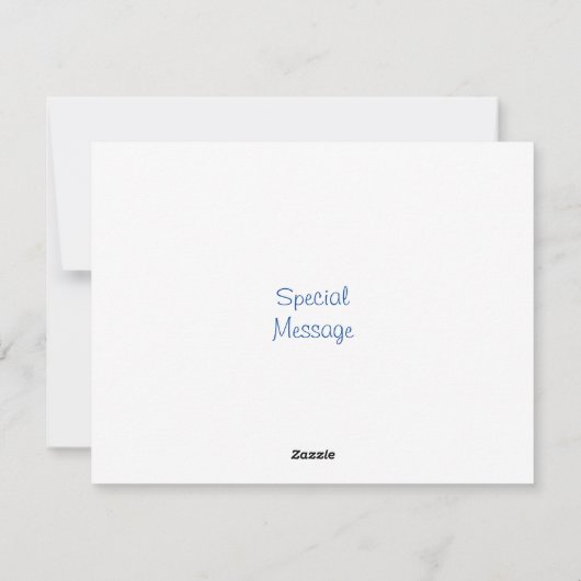 Winterblauwe Waterverf Pine Trees Feestdagenkaart (Achterkant)