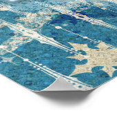 Winterblauwe Waterverf Pinguïns Sjaals Petten Poster (Hoek)