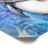 Winterblauwe Waterverf Pinguïns Sjaals Petten Poster (Hoek)