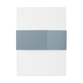 winterbloem blauwe bruiloft uitnodiging uitnodigingen wikkel (Achterkant Voorbeeld)