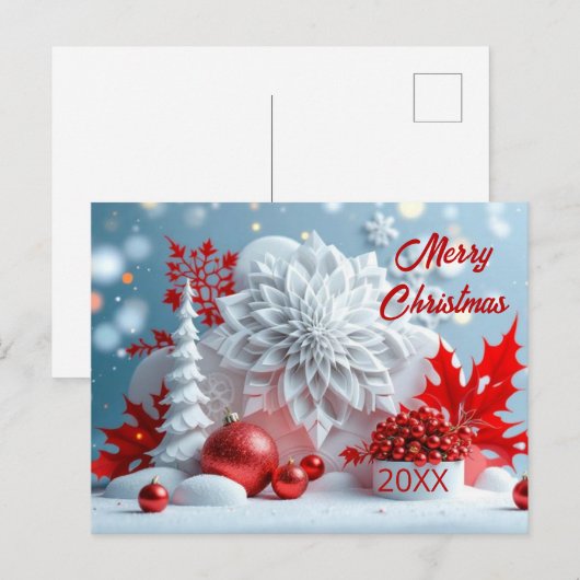 Winterbloem Compositie Briefkaart (Voorkant / Achterkant)