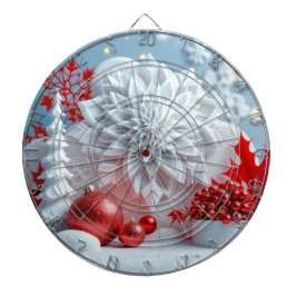 Winterbloem Compositie Dartbord