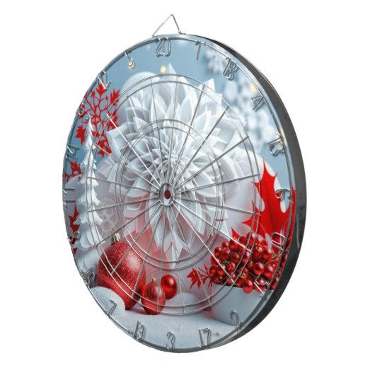 Winterbloem Compositie Dartbord (Voorkant Rechts)