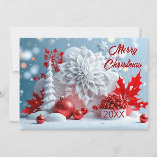 Winterbloem Compositie Kaart (Voorkant)