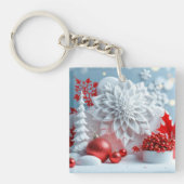 Winterbloem Compositie Sleutelhanger (voorkant)