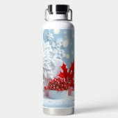 Winterbloem Compositie Waterfles (Achterkant)