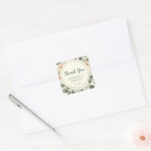 winterbloem | Ivoor bruiloft dank u gunst Vierkante Sticker (Envelop)